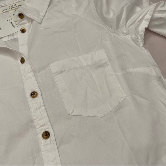 H&M White Button Up With Elbow Patches - Picture 8 of 9